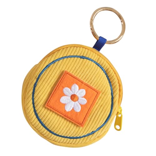 Garneck Mini Geldbörse für Frauen Münztasche mit Reißverschluss Niedliches Design und Einzigartiger als Schlüsselanhänger oder Kleine Handtasche Gelb von Garneck
