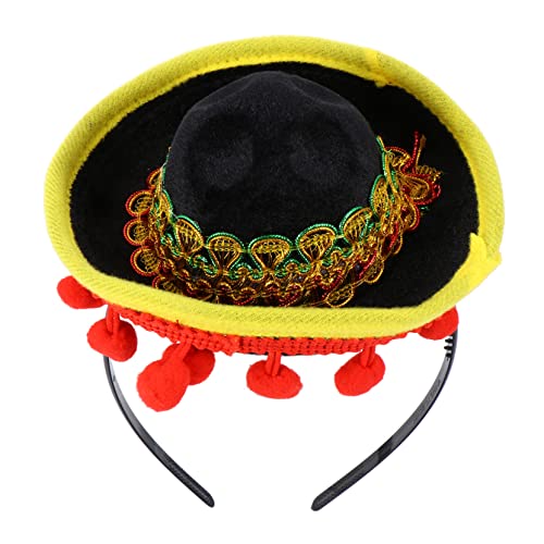 Garneck Mini Hut Haarreifen Mexiko Karneval Stirnband Dekorative Kopfbedeckung für Partys Maskerade und Kostüme Leicht Farbecht nicht Verformend für Lebhafte von Garneck