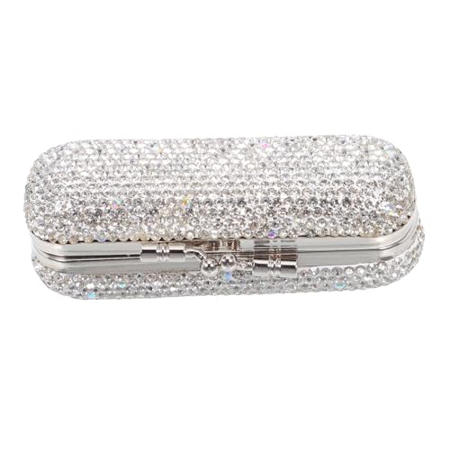 Garneck Mini Lippenstift Organizer mit Strasssteinen Kompakter Tragbarer Lippenstift Aufbewahrungsbehälter für Handtasche und Reisen Eleganter Lippenstifthalter für Unterwegs Platzsparend von Garneck