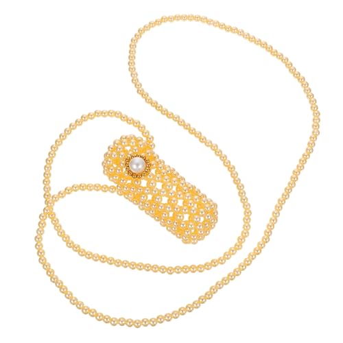 Garneck Mini Perlen handtasche Handgefertigte Schultertasche mit Feinen Bunten Perlen Kompakte Kosmetiktasche für Lippenstift Schlüssel und Smartphone Modische Umhängetasche für Damen von Garneck