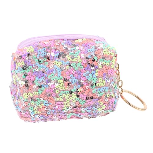 Garneck Mini Sequin Münzgeldbörse Schlüsselanhänger Kleine Leichte Geldbörse für Glänzende Farbenfrohe Tasche mit Robustem Material Kompakt und Vielseitig für Wechselgeld Modisches von Garneck