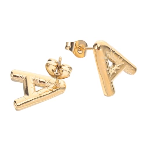 Garneck Minimalistische Buchstaben ohrstecker für Frauen Zarte Glänzende Buchstaben initialen Kleine Bequeme Ohrhänger mit Langlebiger Plattierung Modischer Schmuck für Alltag und Party von Garneck