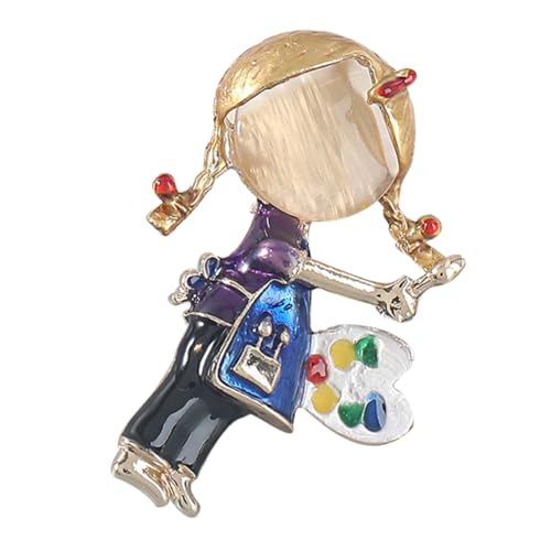 Garneck Moderne Mädchen Brosche Langlebigem Metalllegierung Kreative Emaille Anstecknadel für Kleidung Vielseitig Einsetzbar an Pullover Bluse Schal Elegantes zu Valentinstag und Festen von Garneck