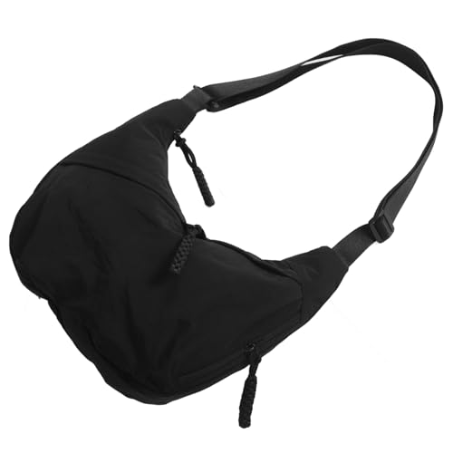 Garneck Modische Damen Umhängetasche Schwarz Canvas Schultertasche Großes Fassungsvermögen Leicht und Atmungsaktiv Vielseitige Casual Crossbody Tasche für Alltag und Freizeit von Garneck