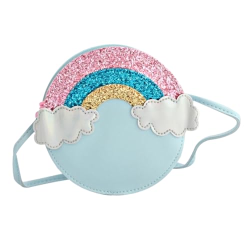 Garneck Modische Umhängetasche für Junge Mädchen Kleine Aufbewahrungstasche mit Regenbogen dekor Leicht und Elegant Geeignet als Geldbeutel und Kostüm Accessoire für Alltag und Feiern von Garneck