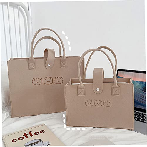 Garneck Multifunktionale Filz handtasche mit Großem Fassungsvermögen Langlebig und Wiederverwendbar mit Druckknopfverschluss und Robustem Griff für Büro Schule Camping und Alltag von Garneck