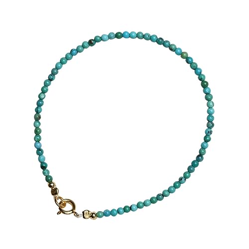 Garneck Natürliche Türkis Perlenarmband für Damen Bohemian Stil Handgemachtes Schmuckstück für Besondere Anlässe Geeignet für Festivals und von Garneck