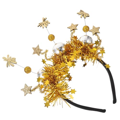Garneck Neujahrs Haarreif mit Sternen Leichtes Party Stirnband für Erwachsene und Jugendliche Langlebiger Silvester Kopfschmuck Auffälliges Modisches Accessoire für Festliche Anlässe von Garneck