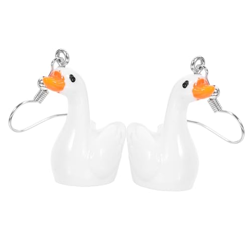 Garneck Niedliche Gänse Ohrringe Damen Resin Tropfen Ohrringe Leicht Langlebig Statement Ohrschmuck für Hochzeit Party von Garneck