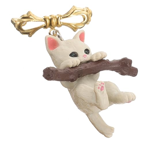 Garneck Niedliche Katzenzweig Brosche für Damen Cartoon Anstecknadel Harz Strapazierfähig und Dekorativ für Kleidung Schals und Hüte Garneck Niedliche Katzenzweig Brosche für Damen Cartoon Anstecknadel Harz Strapazierfähig und Dekorativ für Kleidung Schals und Hüte von Garneck