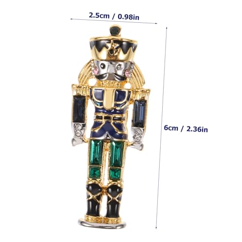Garneck Niedliche Nutcracker Soldaten Brosche aus Metall Dekorativer Ansteckpin für Kleidung Hüte Rucksäcke Festliche Accessoires Kreative Geschenkidee für Familie und Freunde von Garneck
