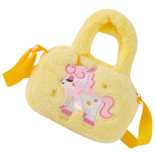 Garneck Niedliche Plüsch Einhorn Umhängetasche Weiche Crossbody Tasche Vielseitig Tragbar als Schulter oder Handtasche Robustes Material für Mädchen zu Geburtstag und Feiertagen von Garneck