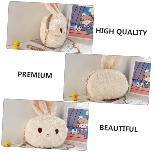 Garneck Niedliche Plüsch umhängetasche Kaninchenform Weicher Winter Messenger Bag mit Kette Kreative Crossbody Bag für Mädchen Geschenk von Garneck