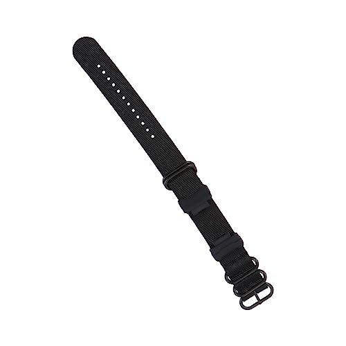 Garneck Nylon Canvas Uhrenarmband Schwarz mit Adapter Werkzeug und Federstegen Verstellbares Langlebiges Armband für Herren Damen Einfach zu Montieren Hautfreundlich und Robust von Garneck
