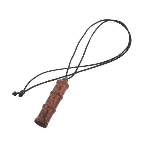 Garneck Offene Holz Vial Kette Unisex Vintage Stil Retro Anhänger Halskette mit Langer Kordel Komfortabler Holz Anhänger Statement Schmuck für Damen und Herren von Garneck