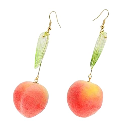Garneck Pfirsichfarbene Baumelnde Ohrringe Für Teenager-mädchen Ästhetische Tropfenohrringe Aus Hochwertigem Material Süße Ohrhänger Für Damen von Garneck
