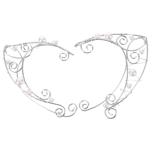 Garneck Ohrringe für Frauen Perlenschmuck Ohrmanschetten Elfenohr Clip Ohrringe für Besondere Anlässe Robust und Langlebig für an Mädchen und Frauen von Garneck