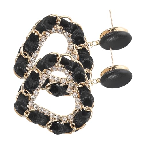 Garneck PU Herz Ohrstecker mit Funkelnden Strasssteinen Boho Ohrringe für Damen Vielseitiger Schmuck für Valentinstag Geburtstag Party und Alltag von Garneck