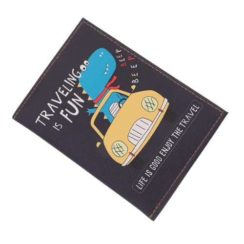 Garneck PU Reisepasshülle Cartoon Dinosaurier Leichtes PU Kartenetui mit Doppel Kartenschlitzen Tragbarer Reisepasshalter für Ausweise und Reisedokumente Praktischer Schutz für Unterwegs von Garneck