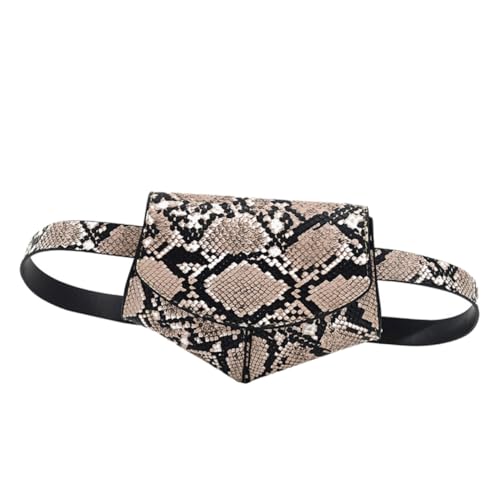 Garneck PU Snake Print Bauchtasche Damen Verstellbar Crossbody Bag Umhängetasche für Alltag Reisen Shopping von Garneck