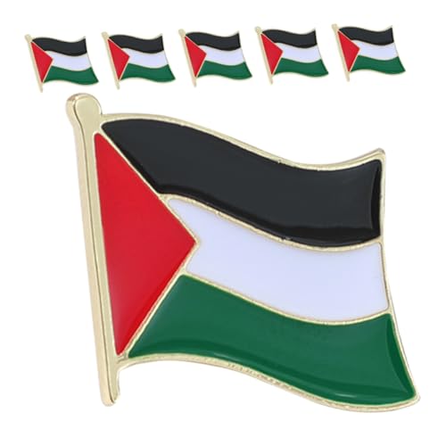 Garneck Palästina Flagge Brosche 6 Stücke Anstecknadeln Langlebiger Legierung für Kleidung Taschen und Rucksäcke Ästhetische Accessoires für Männer Garneck Palästina Flagge Brosche 6 Stücke Anstecknadeln Langlebiger Legierung für Kleidung Taschen und Rucksäcke Ästhetische Accessoires für Männer von Garneck