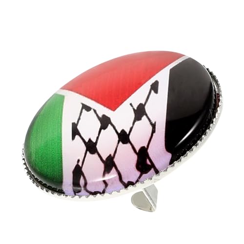 Garneck Palästina Flagge Anstecknadel Metall Brosche Für Männer Revers Pin Für Kleidung Hüte Und Taschen Ästhetisches Design Langlebig Und Dekorativ Als Geschenk Für Stilbewusste Individue von Garneck