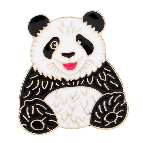 Garneck Panda Brustnadel aus Robustem Metall Cartoon Design Vielseitiger DIY Schmuck für Hemden Cardigans und Taschen Langlebige Anstecknadel im Chinesischen Stil Dekorativer Pulloverclip von Garneck