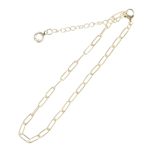 Garneck Paperclip Fußkettchen für Frauen Zierliches Langlebiges Knöchelarmband Robustem Material für Verschiedene Kleidung und Anlässe Perfektes Schmuckstück für Modebewusste Mädchen Garneck Paperclip Fußkettchen für Frauen Zierliches Langlebiges Knöchelarmband Robustem Material für Verschiedene Kleidung und Anlässe Perfektes Schmuckstück für Modebewusste Mädchen von Garneck