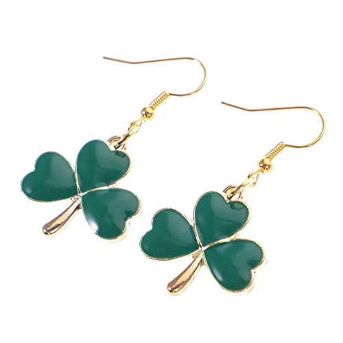 Garneck Patrick's Day Ohrringe Damen Shamrock Ohrhänger Leichte Langlebige Festival Ohrdekoration mit Kleeblatt Design für Mädchen Ohrschmuck für Patrick's Day von Garneck