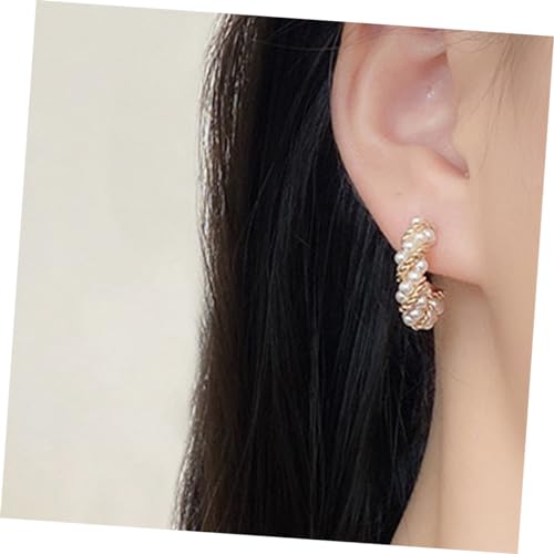 Garneck Perlen Ohrstecker Damen Ohrschmuck Chic Geometrisch Modisch Damen Schmuck Für Alltag Party von Garneck