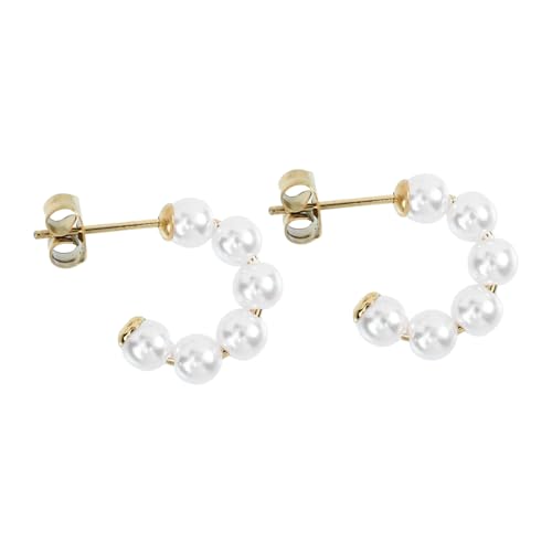 Garneck Perlen Ohrstecker für Frauen Runde Form Hypoallergen Stilvolles Design Geeignet für Jeden und Sichere Schmuckstücke von Garneck