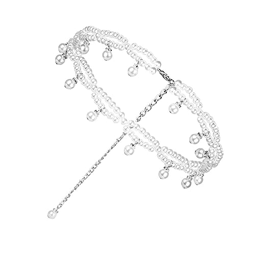 Garneck Perlen Hüftkette Damen Einstellbare Taillenkette Kunststoff Körperkette für Kleider und Jeans Perlenkette für Outfits von Garneck