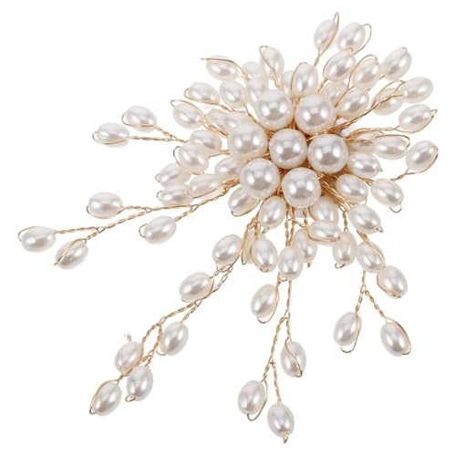 Garneck Perlenbrosche Für Damen Mit Blumen Und Perlen-strasssteinen Perlen-applikation Brosche Aus Kunstperlen Für Kleider Pullover Schals Und Anlässe von Garneck