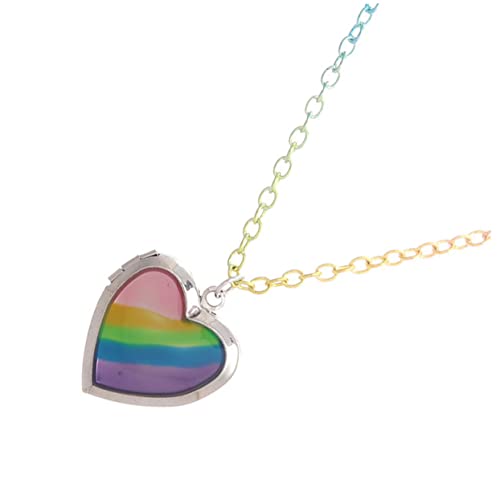 Garneck Personalisierte Herz Halskette für Eisenkette mit Medaillon als Geburtstags und Partygeschenk Farbenfrohes Design für Mädchen und Jungen Ergänzung für von Garneck