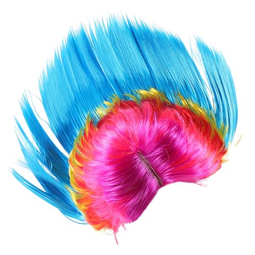 Garneck Bunte Partyperücke Bezauberndes Kunsthaar Für Maskenbälle Und Cosplay-kostüme Lustige Kopfbedeckung Für Anlässe Und Feiern von Garneck