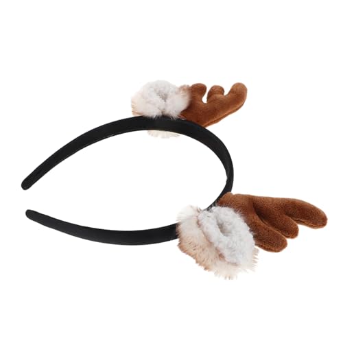 Garneck Geweih-stirnband Für Damen Rentier-haarreif Aus Plüsch -kopfbedeckung Für Halloween Weihnachten Cosplay Und Partys von Garneck