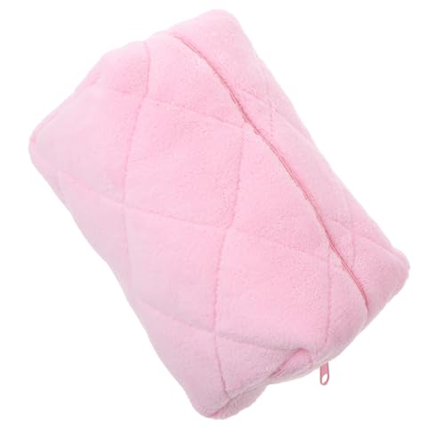 Garneck Plüsch Kosmetiktasche Rosa Flauschig Fuzzy Make up Organizer Großes Fassungsvermögen Reise Schminktasche Sanfte Aufbewahrung für Damen Mädchen von Garneck