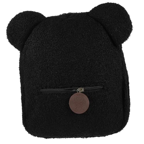 Garneck Plüsch Rucksack Für Mädchen Bärenohr Design Umhängetasche Aus Weichem Plüsch Mit Großem Fassungsvermögen Und Praktischem Reißverschluss Für Täglichen Gebrauch Und Reisen von Garneck