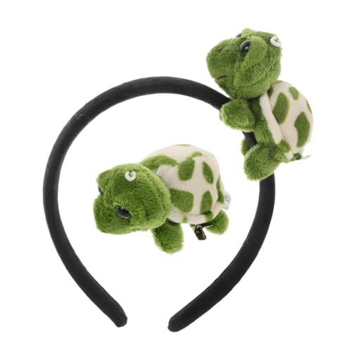 Garneck Plüsch Schildkröten Haarband Teiliges Schildkröten Stirnband Haarspange für Halloween und Kostümpartys Kopfschmuck für Damen Garneck Plüsch Schildkröten Haarband Teiliges Schildkröten Stirnband Haarspange für Halloween und Kostümpartys Kopfschmuck für Damen von Garneck