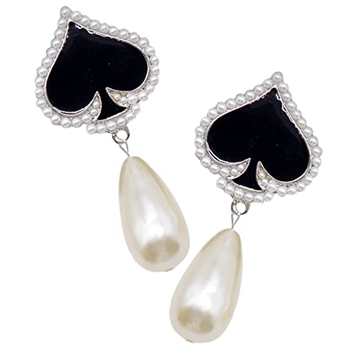 Garneck Pokerkarten Ohrringe Damen Perlen Ohrstecker Dangle Schmuck Herz Spade Anhänger Statement Ohrhänger für Alltag Hochzeit Party Garneck Pokerkarten Ohrringe Damen Perlen Ohrstecker Dangle Schmuck Herz Spade Anhänger Statement Ohrhänger für Alltag Hochzeit Party von Garneck