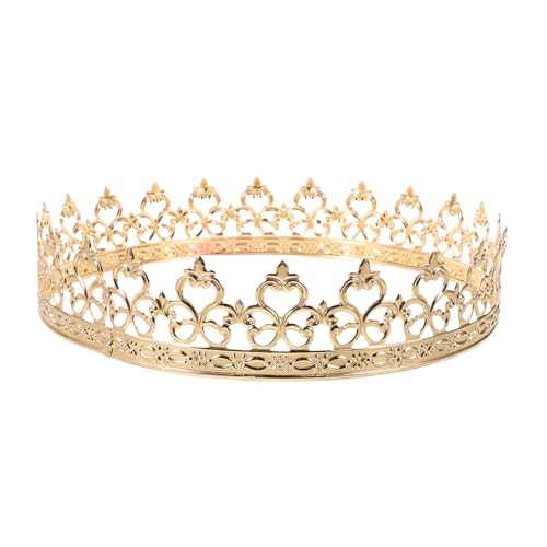 Garneck Prinzenkrone Aus Metall Für Männer Goldfarbene Königskrone Im Vintage-stil Kopfbedeckung Für Cosplay Mittelalterliche Requisiten Für Kostümpartys Und Besondere Anlässe von Garneck