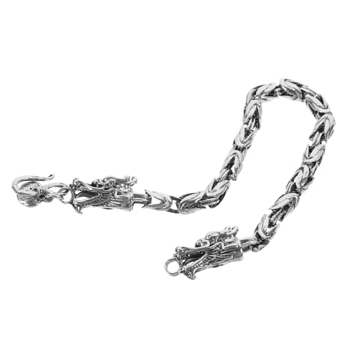 Garneck Punk Armband mit Drachenkopf für Männer Retro Schmuckstück Robustem Verstellbar Einzigartiges Handgelenk Accessoire für Stilbewusste Männer von Garneck