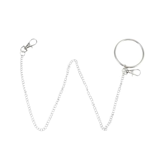 Garneck Punk Hosenkette Silber mit Großem Ring Robuste Geldbörsenkette für Jeans und Hosen Universelle Hip Hop und Gothic Tasche Modisches Accessoire für Herren und Damen von Garneck