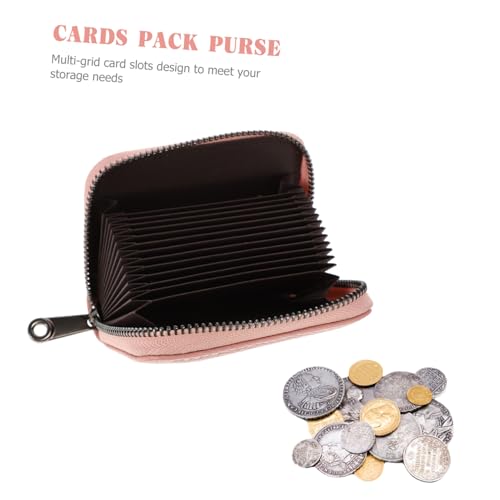Garneck RFID Sichere PU Geldbörse Damen Schlank Leicht Kartenfächer Großer Reißverschluss Diebstahlschutz Kartenetui für Kreditkarten Ausweise Münzen Kompakt für Alltag und Reise von Garneck
