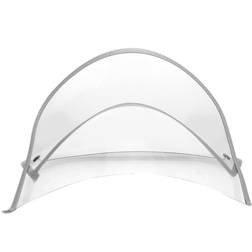 Garneck Regenmantel Hut Schild für Gesichts und Regenschutz Transparentes Cap mit Breitem Wasserdichtes Zubehör für Regenponchos von Garneck