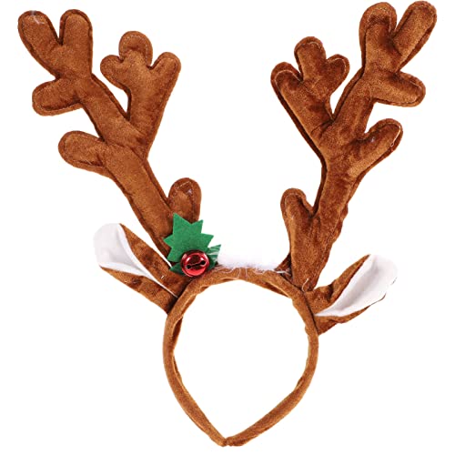 Garneck Rentier-Geweih-Stirnband: Weihnachts-Stirnband Geweih-Stirnband Tierohren-Stirnband Flauschiges Hirsch-Stirnband Rentier-Geweih-Haar-Kopfschmuck Für Weihnachtsfeier Cosplay von Garneck