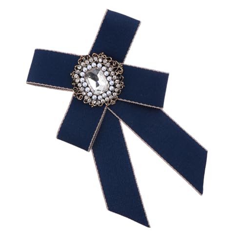 Garneck Retro Brosche für Damen Stilvolle Fliege mit Strass für Kleidung und Accessoires für Hemden Röcke von Garneck