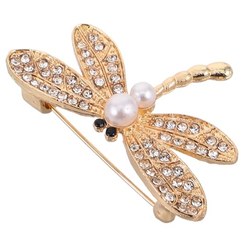 Garneck Retro Libellen Brosche Damen Anstecker mit Strass und Perle Vielseitiger Modeschmuck für Kleid Hut und Anzug Eleganter Pin für Damenbekleidung und Accessoires Garneck Retro Libellen Brosche Damen Anstecker mit Strass und Perle Vielseitiger Modeschmuck für Kleid Hut und Anzug Eleganter Pin für Damenbekleidung und Accessoires von Garneck
