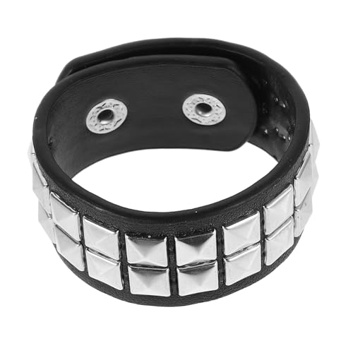 Garneck Retro Punk Armband Kunstleder für Männer und Frauen Verstellbares Nieten Wristband für Halloween Party und Stilvolle Anlässe Unisex Cuff Bangle Accessoire Garneck Retro Punk Armband Kunstleder für Männer und Frauen Verstellbares Nieten Wristband für Halloween Party und Stilvolle Anlässe Unisex Cuff Bangle Accessoire von Garneck
