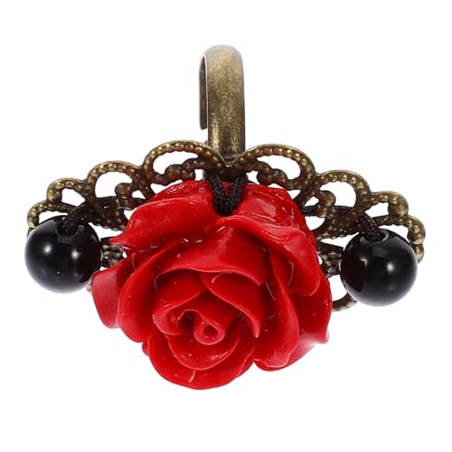 Garneck Retro-blumen-fingerring Für Mädchen Langlebiger Fingerschmuck Im Vintage-stil Für Festivals Partys Und Alltag Elegantes Dekor Für Mädchen von Garneck